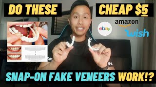 Trying these $5 FAKE VENEERS 😬 My Review 😬