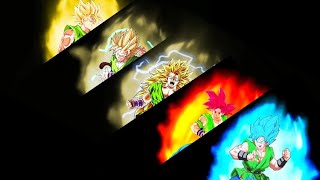 Aura Transformations Showcase from Super Saiyan - Super Saiyan Blue