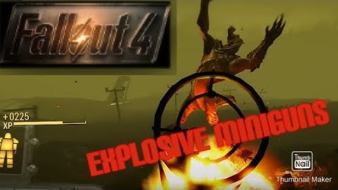 Fallout 4 - EXPLOSIVE MINIGUN SETTLEMENT DECIMATION!!