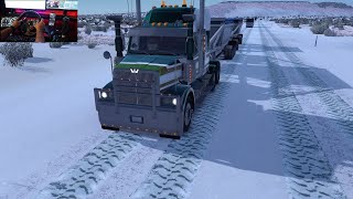 American Truck Simulator In Heavy Winter Conditions With Western Star 4800b And Logitech G29 In 2k