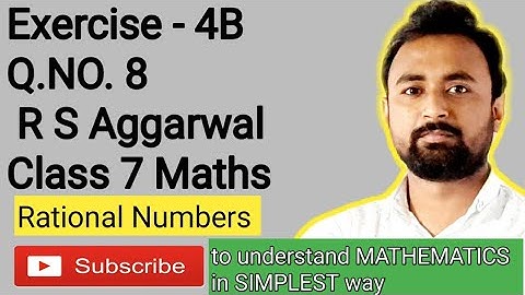 Rational Numbers |Class 7 Exercise 4B Q.No 8 | RS  Aggarwal | Ignited Point