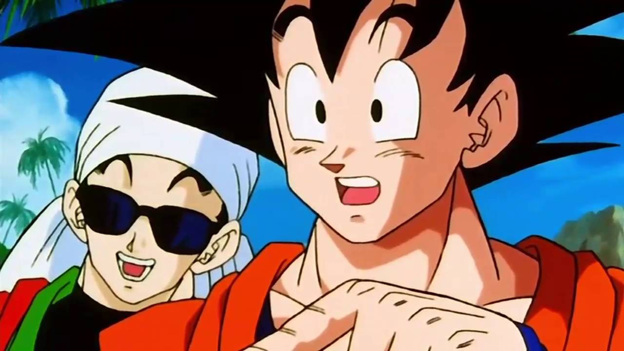 Goku conhecendo seu filho Goten #dragonball #goku #goten #anime