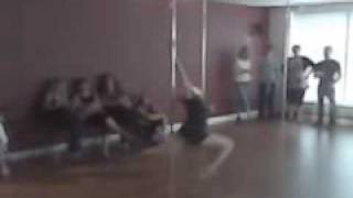 Jane Wilson pole dancing performance at Aradia Fitness Oakville