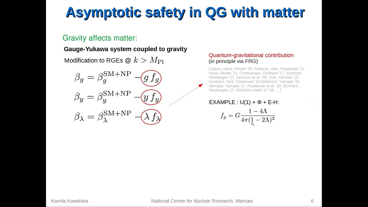Phenomenology with Asymptotic Safety (Pr. Kamila Kowalska)