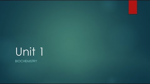 Midterm Review: Unit 1 (Biology)