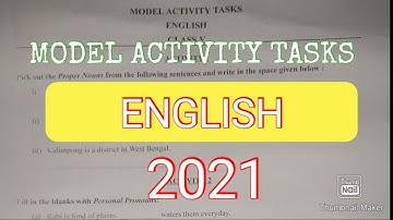 CLASS 5 ER ENGLISH # MODEL ACTIVITY TASKS (PART 1)