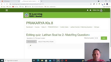 Cara Membuat Soal Drag and Drop - Matching Question di Moodle