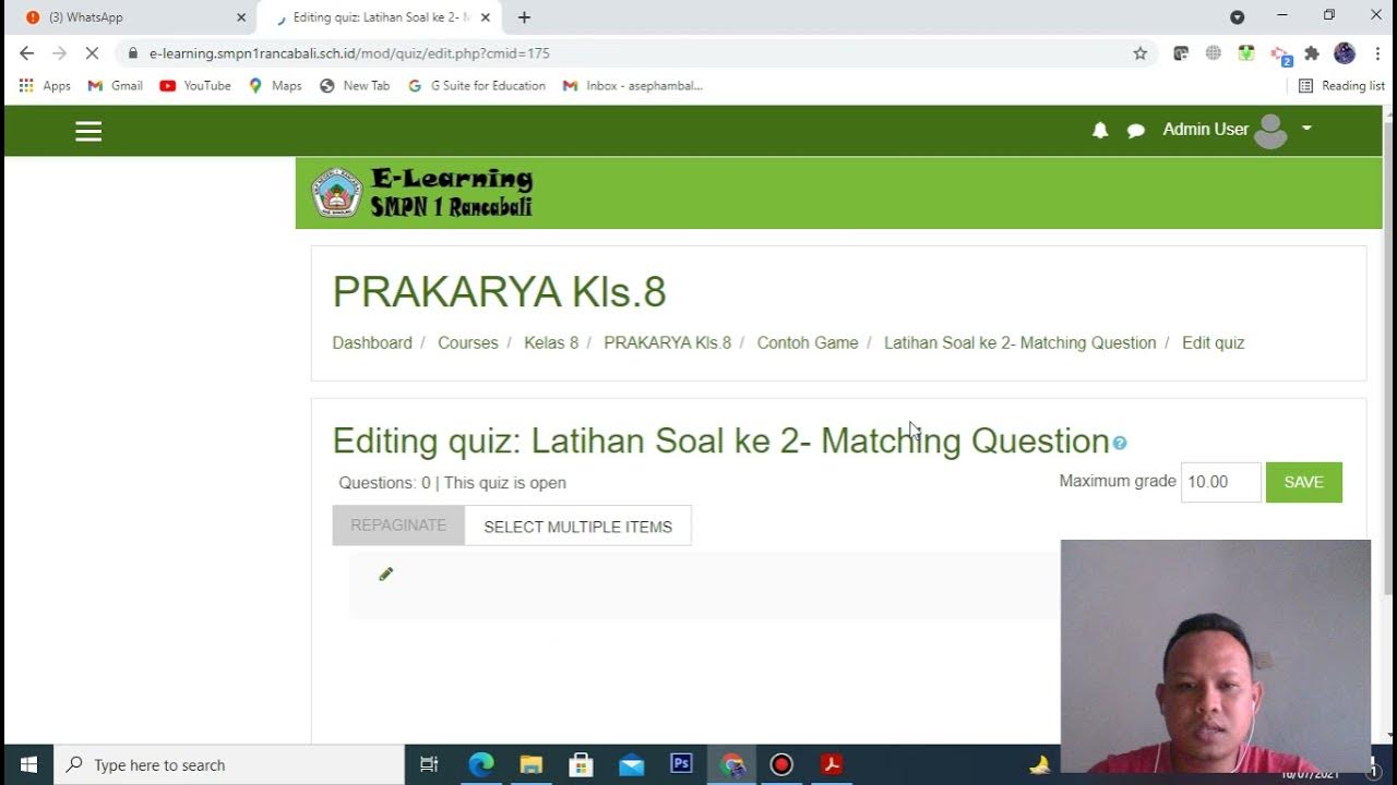 Cara Membuat Soal Drag and Drop Matching Question di Moodle YouTube