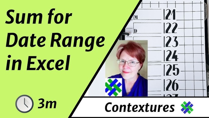 How To Sum For A Specific Date Range In Excel Youtube