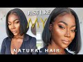 RELAXED HAIR OR A WIG? *NEW* AIR LACE INSTALL  FOR BEGINNERS | MY FIRST WIG.