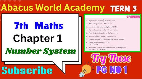7 th std maths term 3 chapter 1 Number System Try These pg no 1#7thclassnewmathsbookterm3
