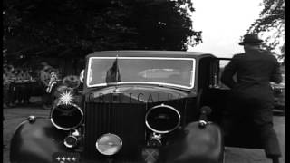 United States Army General Dwight D Eisenhower and other officers at the First Ar...HD Stock Footage
