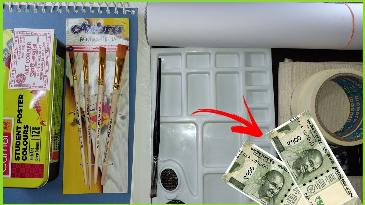 I Purchased Some Art MaterialsFrom Sealdah ART GALLERYAryanMitraART 🎨