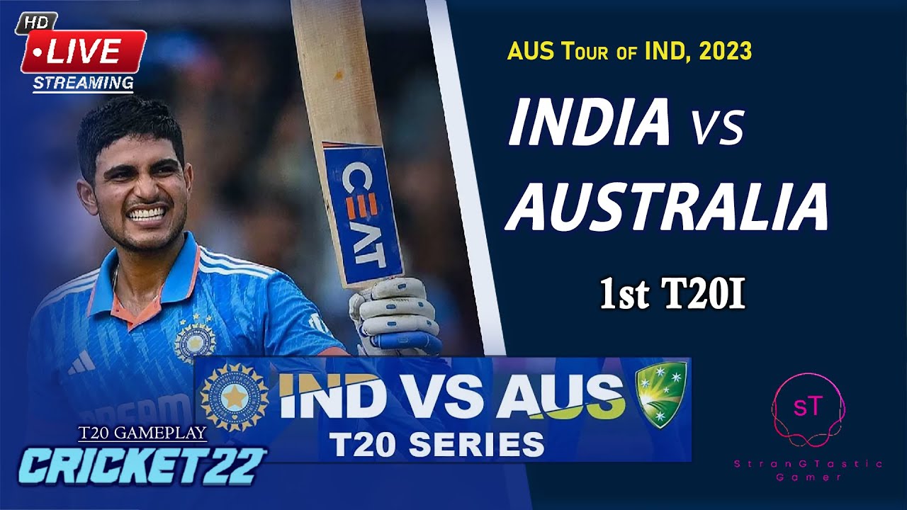 India v Australia - 1st T20I 2023 Full Match Cricket 22 (PS5) Live Streamed StranGTastic Gamer