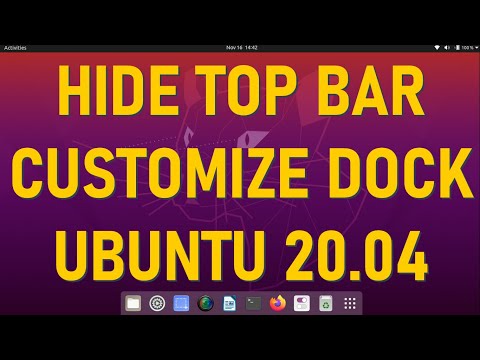 Hide Top Bar | Customize Dock | Maximize Screen Space for work | Ubuntu 20.04