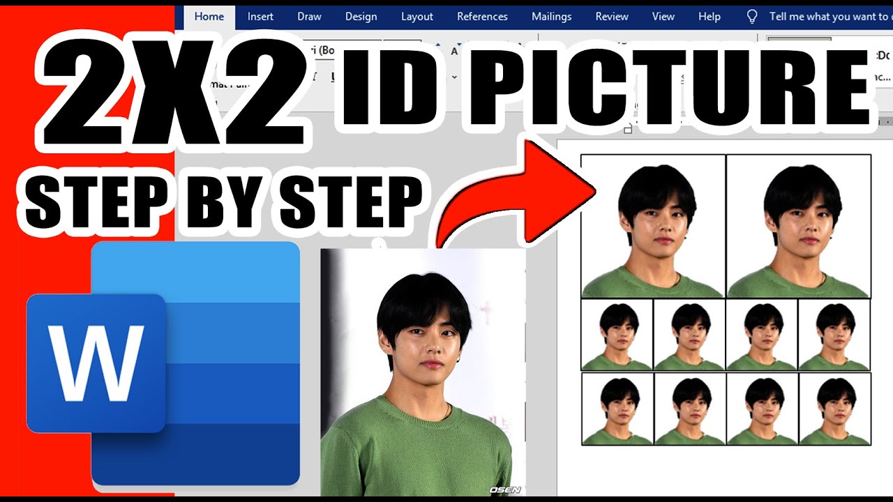 How To Make 2x2 And 1x1 Id Picture Using Microsoft Word Tagalog Step