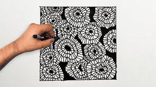 How to Draw Pattern #144 | Zentangle Pattern | Doodle Pattern | Mandala Pattern