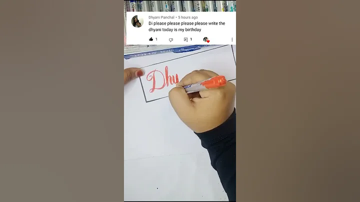 Dhyani 🥰 name calligraphy ||doms brush pen calligraphy || calligraphy name writing/WhatsApp status💕