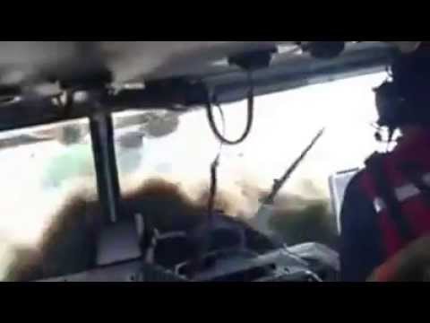 Fire Truck driving through flood - Longmont, Colorado, September 12, 2013