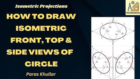 How to draw Isometric Front, Top & Side Views of a Circle | Basics of  Isometric Projection
