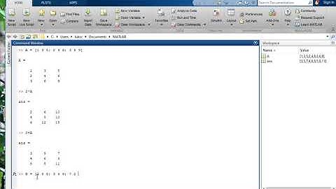 Basic Matrix Math in MATLAB