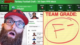Fantasy Football 2018 Mock Draft 14 Team PPR