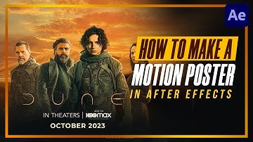 How to make a MOTION POSTER in After Effects | After Effects Tutorial