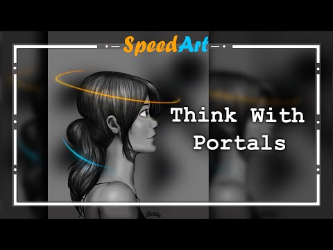 SpeedArt: Think With Portals | Paint Tool Sai | Portal FanArt :Tristan Journey: