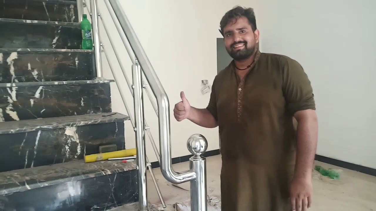 Stainless steel staircase Railing Full installation Process | How to ...