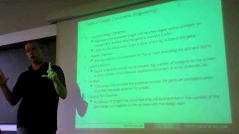 Videogame Design and Programming - 08 The Design Document