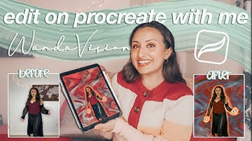 EDIT ON PROCREATE WITH ME | wandavision glitch effect, procreate tips & tricks