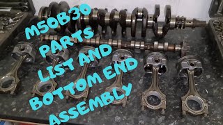 #Stroker #M50B30 Bmw E36 M50b30 Stroker Engine Build, Part 3, bottom end assembly and parts list