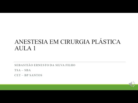 ANESTESIA EM CIRURGIA PLÁSTICA