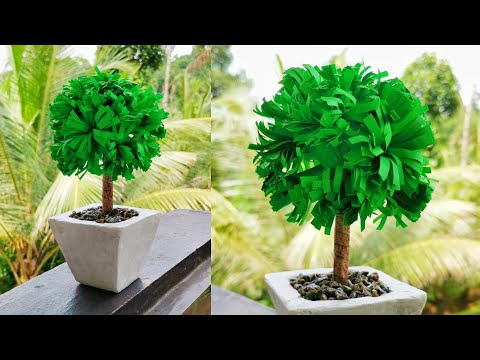 Easy Paper Tree Making | Plant Model For Ambiance