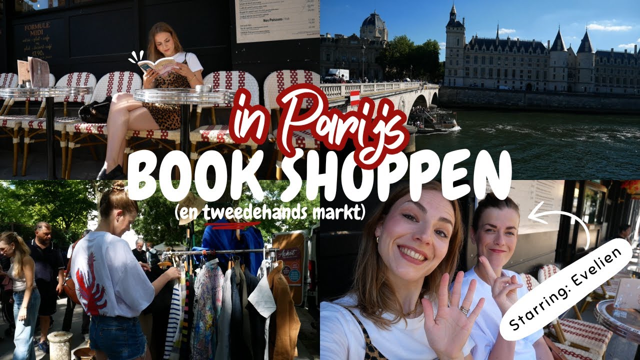 Bookshopping in Parijs: vintage markt & cozy bookshop 🥐🌸
