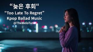 늦은 후회 (Too Late To Regret) #한국 #TooLateToRegret #TheMeloTune #ballad #koreansong #이별발라드