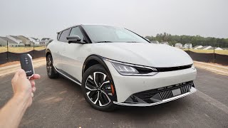 2022 KIA EV6 Wind e-AWD | Start Up, Walkaround, Smart Park, POV, Test Drive and Review