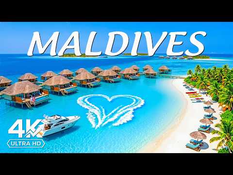 Maldives 🇲🇻 4K Drone Footage | Overwater Villas, Male City & Vaadhoo Island , Baa Atoll