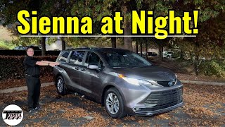 New Toyota Sienna at Night - Buttons, Lights, Features!