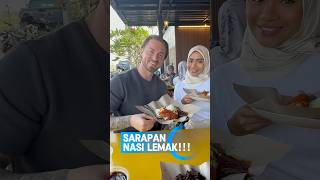 Eating Nasi lemak in Malaysian village with my wife and family in law ❤️🥰