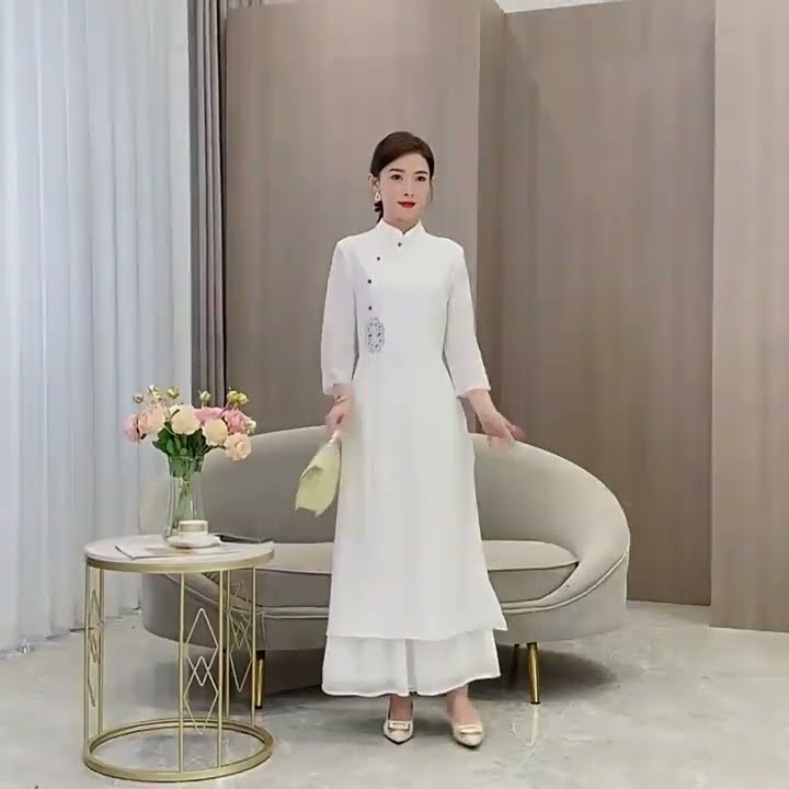 Women Apparels | 3/4 Sleeve Vietnamese Ao Dai Modern Cheongsam