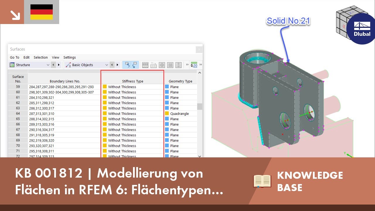 KB 001812 | Modellierung von Flächen in RFEM 6: Rotation und gestutzte ...