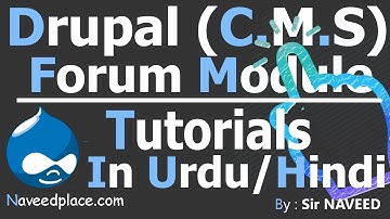 Drupal CMS | forum Creation - Tutorials In Urdu/Hindi