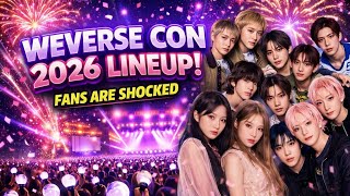 WEVERSE CON FESTIVAL 2026 First Lineup Revealed 🔥 ILLIT, Wendy, P1Harmony & More | HYBE K-Pop 