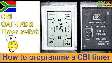 How to program and set timings for the CBI QAT-TRDM relay time switch