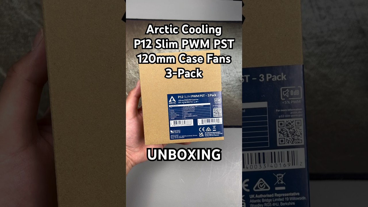 Arctic Cooling P12 Slim PWM PST 120mm Case Fans, 3-Pack Unboxing 
