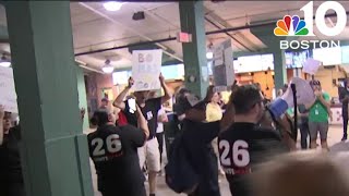 Concession workers rally at Fenway, call on John Henry to ‘do the right thing'