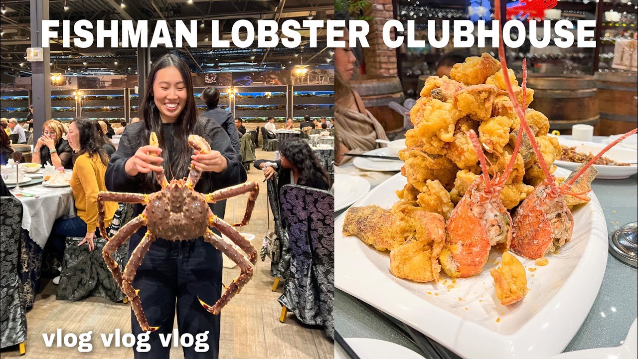 FOOD VLOG Fishman Lobster Clubhouse 🦞🦀 LOBSTER MOUNTAIN & HOLDING A