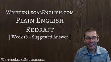 How to write plain language 18 - Suggested answers