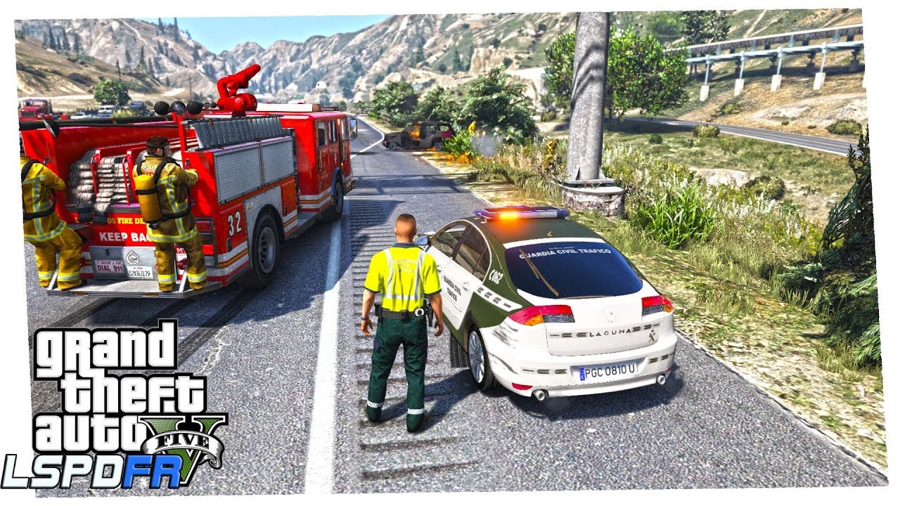 🚔 LSPDFR | DIA 539 | GUARDIA CIVIL - ACCIDENTE CON INCENDIO